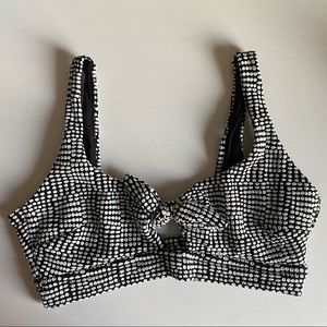 American Eagle jacquard tie front bikini top